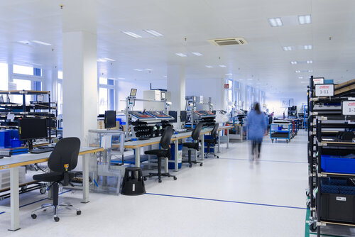 Production hall at Zollner in Hombrechtikon